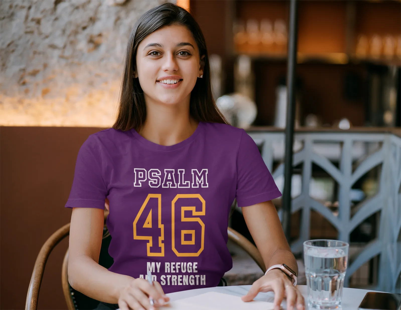 Psalm 46 Purple Tshirt