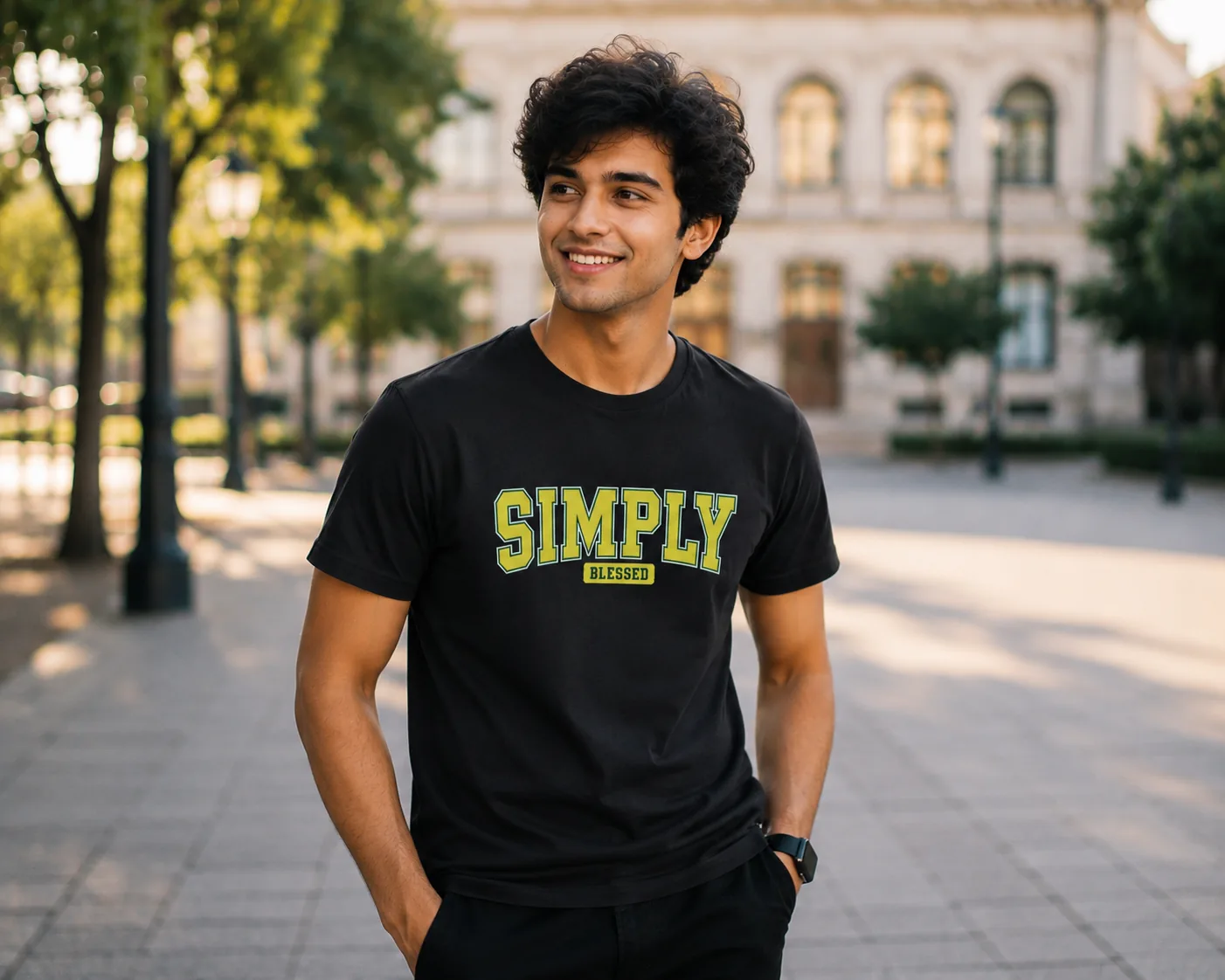 Simply Blessed Bottle Green Tshirt