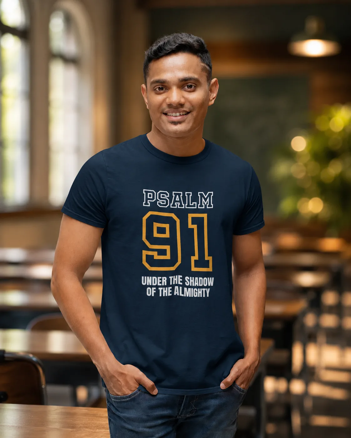 Psalm 91 Navy Tshirt