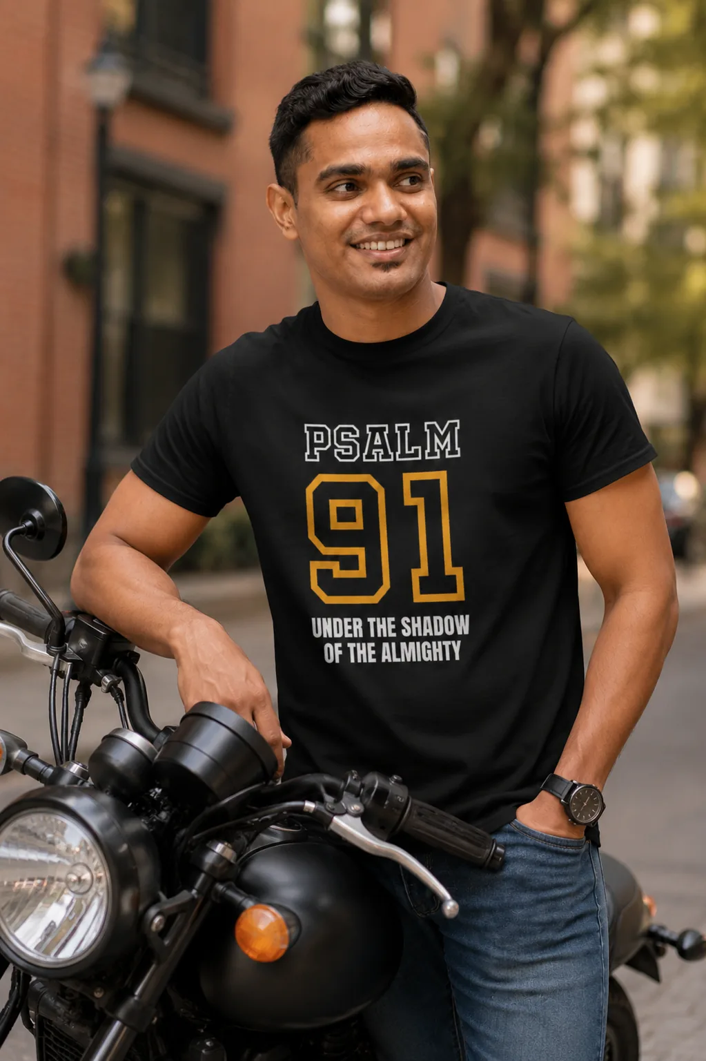 Psalm 91 Navy Tshirt