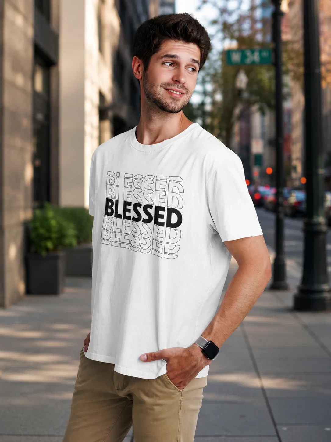 Simply Blessed Bottle Green Tshirt