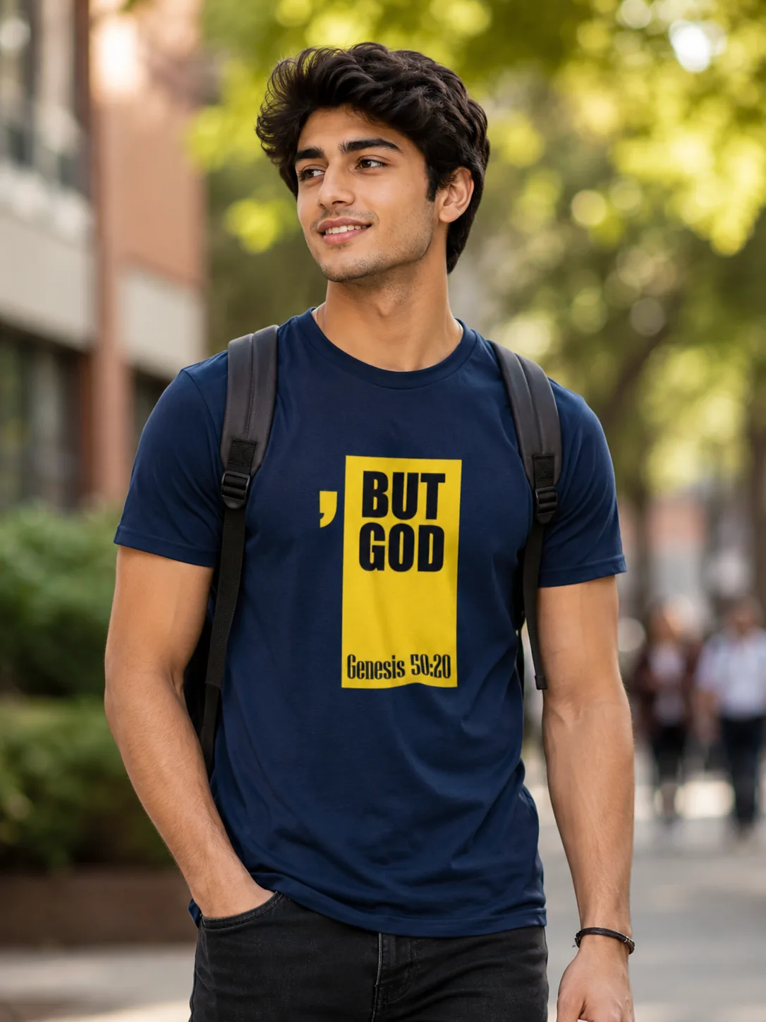 But God Navy Tshirt