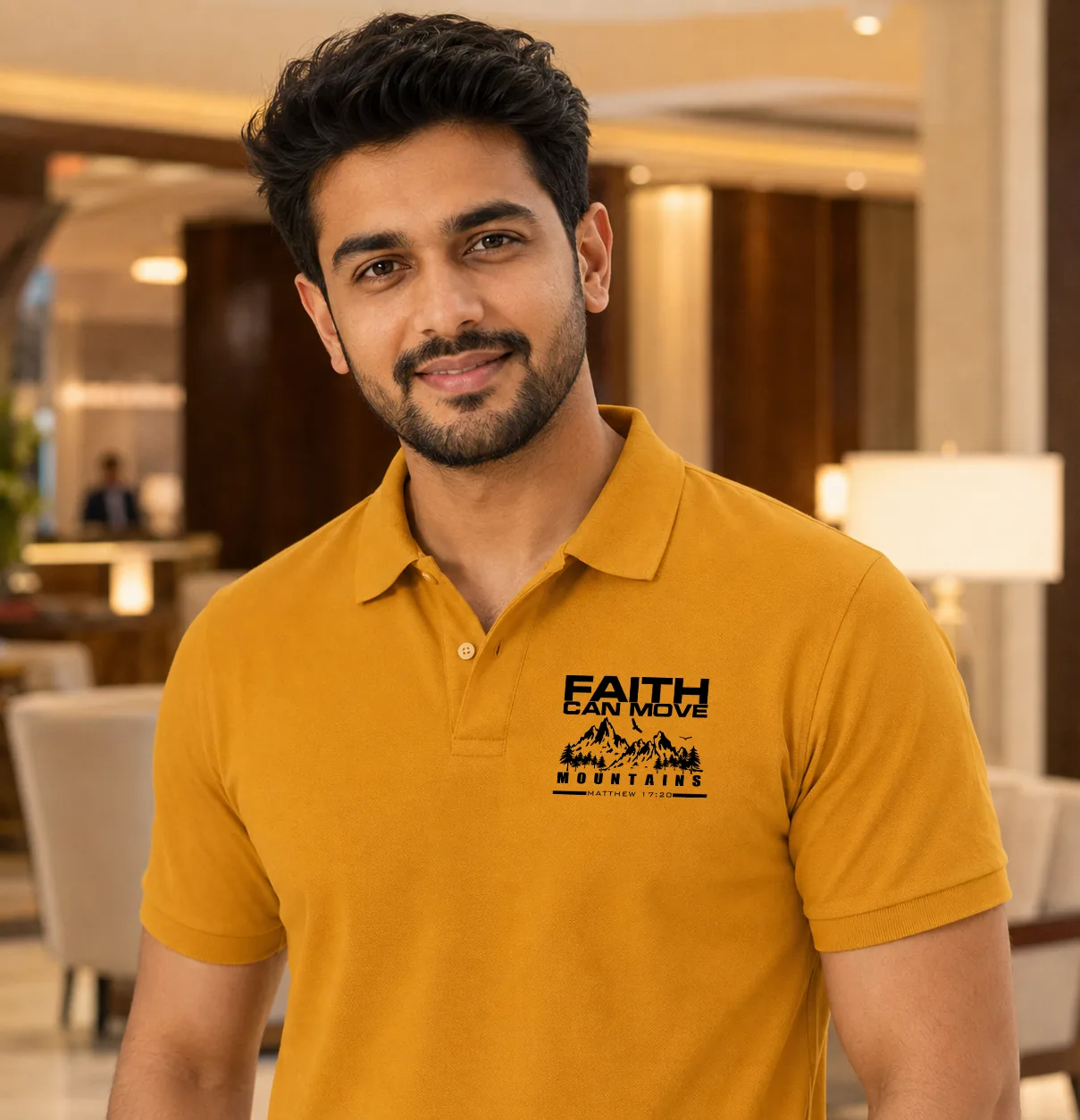 Faith Can Move The Mountains Polo Tshirt